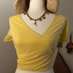 Yellow Adjustable Crop Top